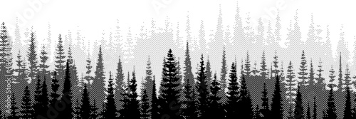 Slika na platnu Vector halftone dots background, fading dot effect