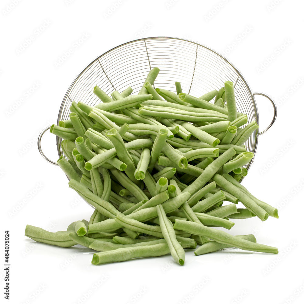 Green kidney bean on white background Green kidney bean on white background