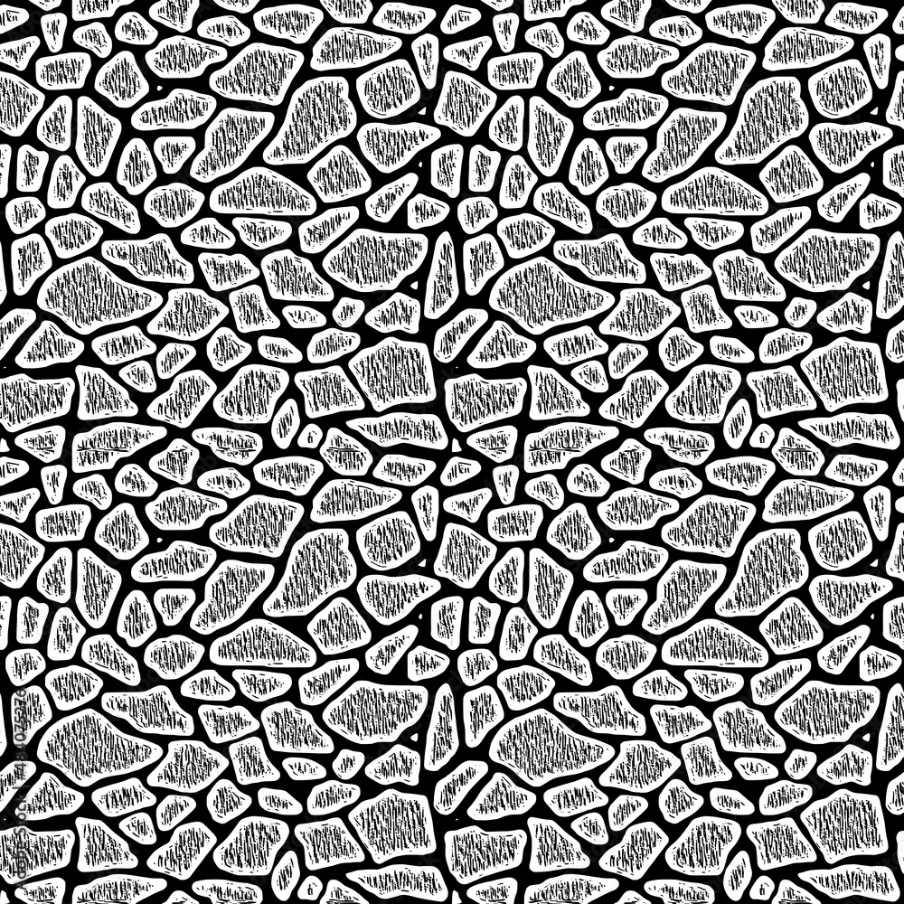 Stone wall seamless pattern, vector background, grayscale Stone wall seamless pattern, vector background, grayscale