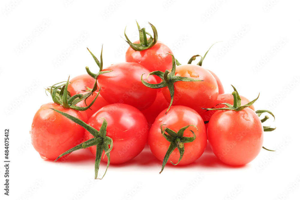 cherry tomatoes on white background cherry tomatoes on white background