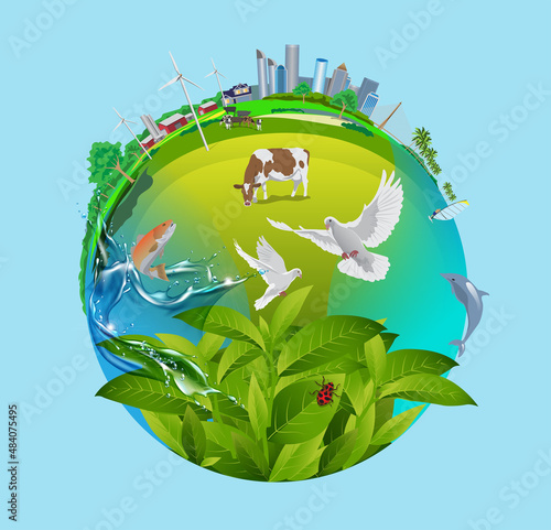A green environment connected from the city to the countryside based on sustainability.