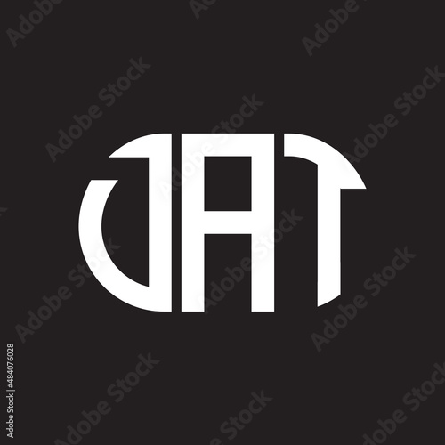 DAT letter logo design on black background. DAT creative initials letter logo concept. DAT letter design.