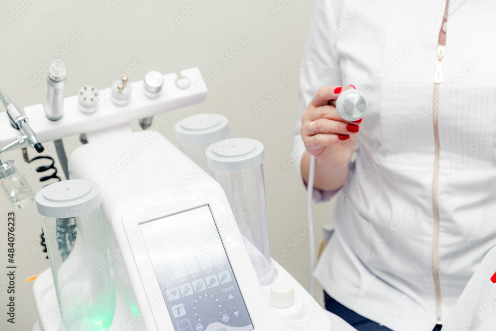 Fototapeta premium Cosmetic machine in the beautician office. Photo