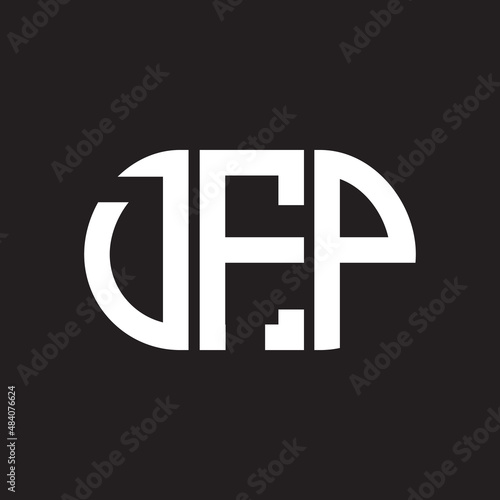 DFP letter logo design on black background. DFP creative initials letter logo concept. DFP letter design.