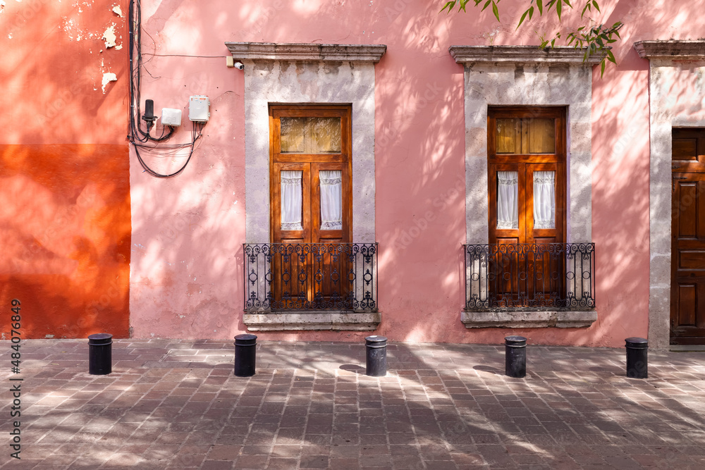 Morelia, Michoacan, colorful streets and colonial houses in Morelia