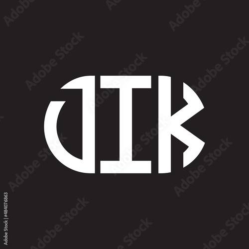 DIK letter logo design on black background. DIK creative initials letter logo concept. DIK letter design.