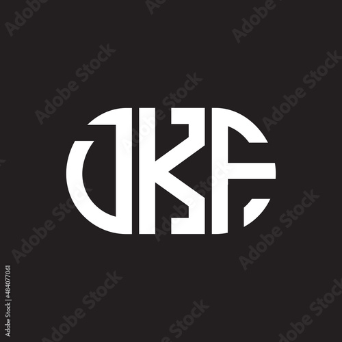DKF letter logo design on black background. DKF creative initials letter logo concept. DKF letter design.