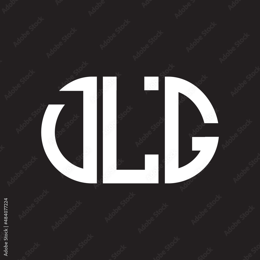 DLG letter logo design on black background. DLG creative initials