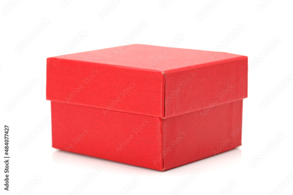 Fototapeta premium Red box on white background