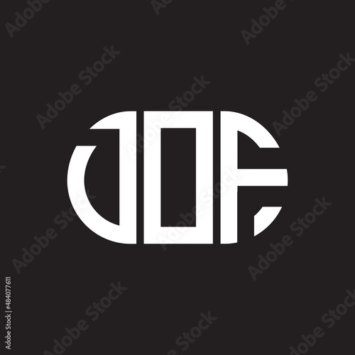 DOF letter logo design on black background. DOF creative initials letter logo concept. DOF letter design. photo