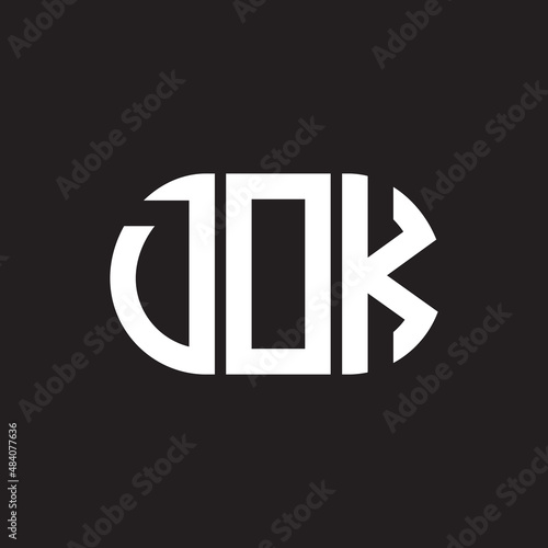 DOK letter logo design on black background. DOK creative initials letter logo concept. DOK letter design.