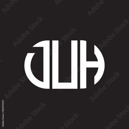 DUH letter logo design on black background. DUH creative initials letter logo concept. DUH letter design.