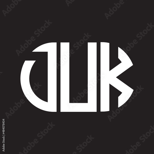 DUK letter logo design on black background. DUK creative initials letter logo concept. DUK letter design. photo