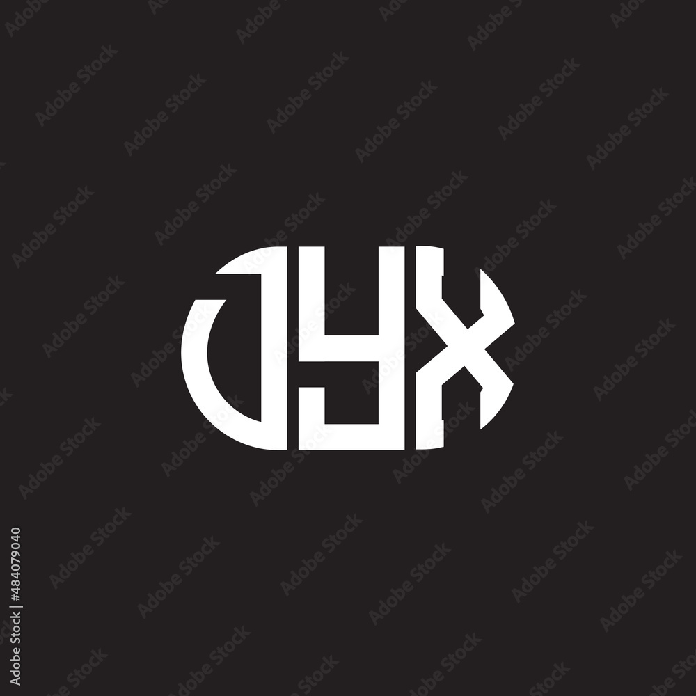 Obraz premium DYX letter logo design on black background. DYX creative initials letter logo concept. DYX letter design.