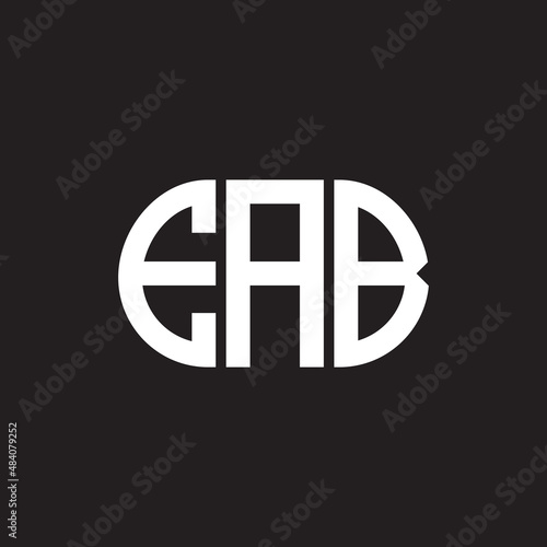 EAB letter logo design on black background. EAB creative initials letter logo concept. EAB letter design.