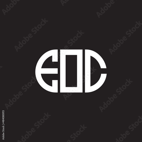 EOC letter logo design on black background. EOC creative initials letter logo concept. EOC letter design. photo