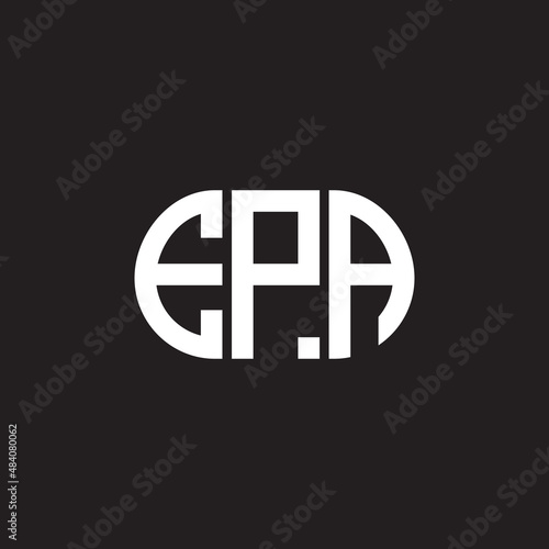 EPA letter logo design on black background. EPA creative initials letter logo concept. EPA letter design.