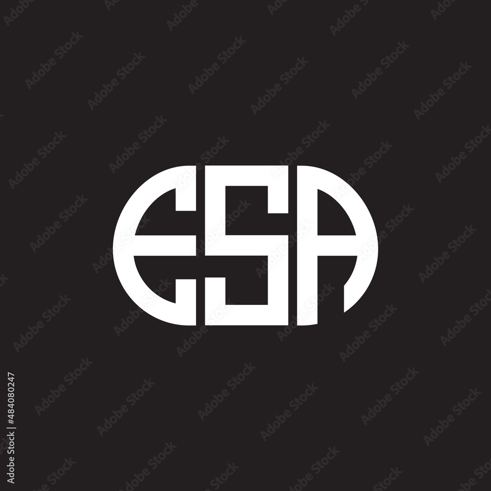 Obraz premium ESA letter logo design on black background. ESA creative initials letter logo concept. ESA letter design.