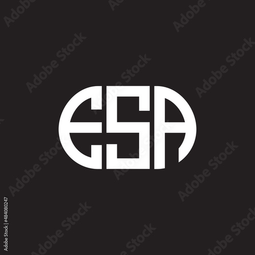ESA letter logo design on black background. ESA creative initials letter logo concept. ESA letter design.