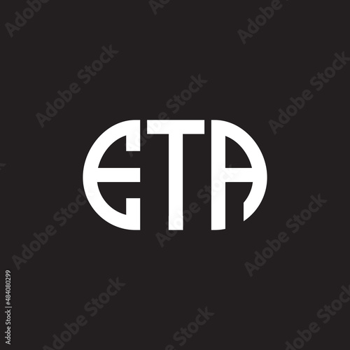 ETA letter logo design on black background. ETA creative initials letter logo concept. ETA letter design.