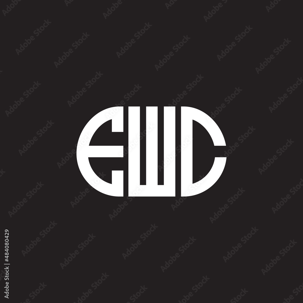 PrintEWC letter logo design on black background. EWC creative initials letter logo concept. EWC letter design. PrintEWC letter logo design on black background. EWC creative initials letter logo concept. EWC letter design.