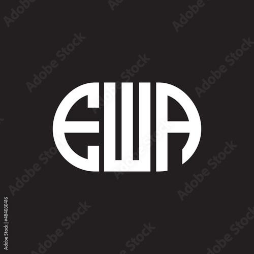 EWA letter logo design on black background. EWA creative initials letter logo concept. EWA letter design.