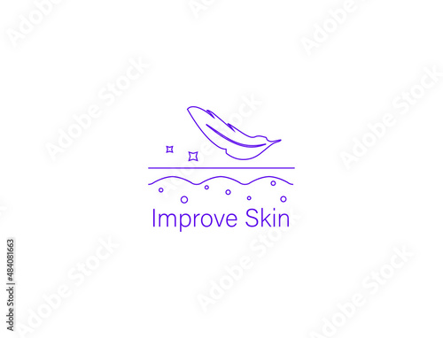 Improve skin icon vector illustration 