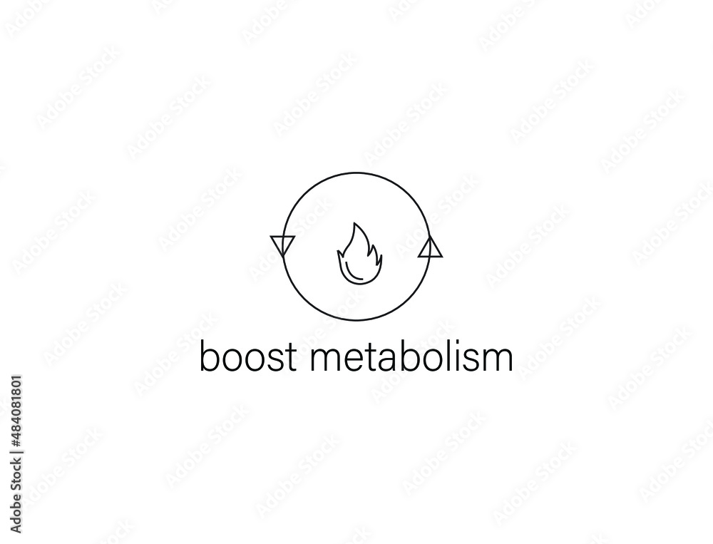 Boost metabolism icon vector illustration Boost metabolism icon vector illustration