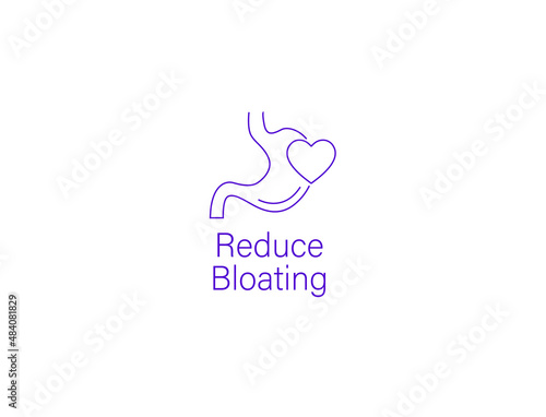 Reduce bloating icon vector illustration 