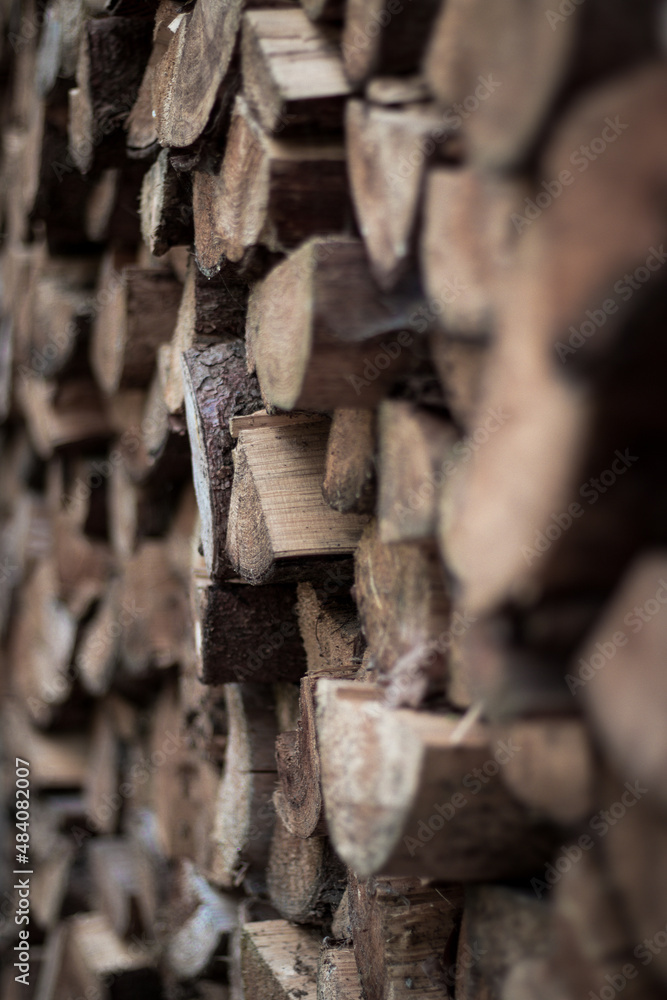 stack of firewood shallow focus stack of firewood shallow focus