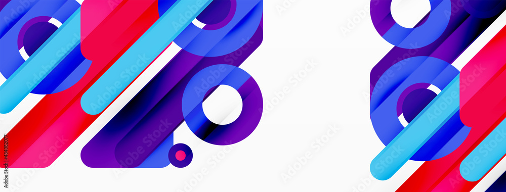 Lines geometric background. Stripes and rings composition business template for wallpaper, banner, background or landing Lines geometric background. Stripes and rings composition business template for wallpaper, banner, background or landing
