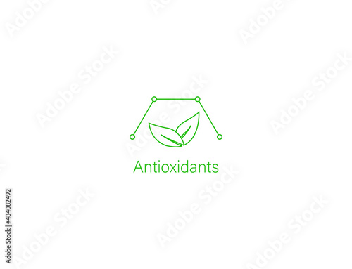 Natural antioxidant icon vector illustration 