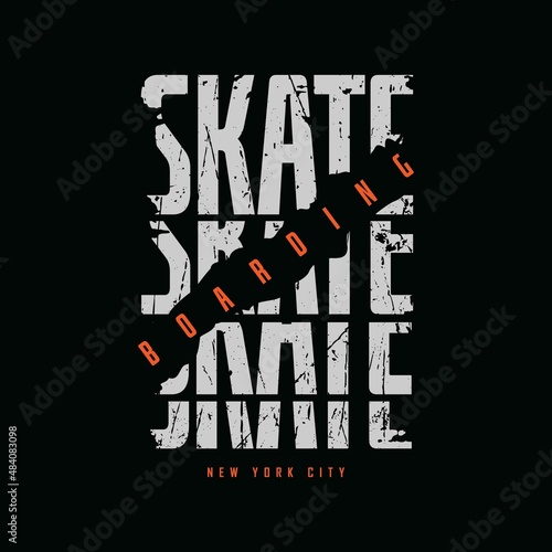 Vector illustration of letter graphic. Skateboard, perfect for designing t-shirts, shirts, hoodies, poster, print etc.