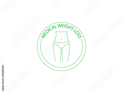Medical weight loss and detox tea icon vector illustration 