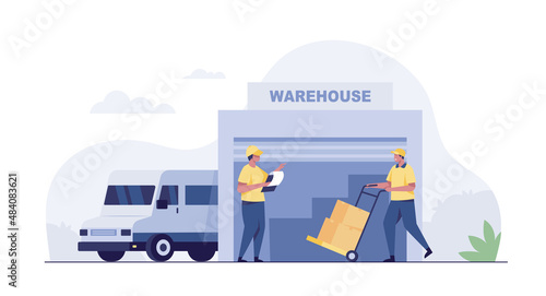 Warehouse industry with storage buildings