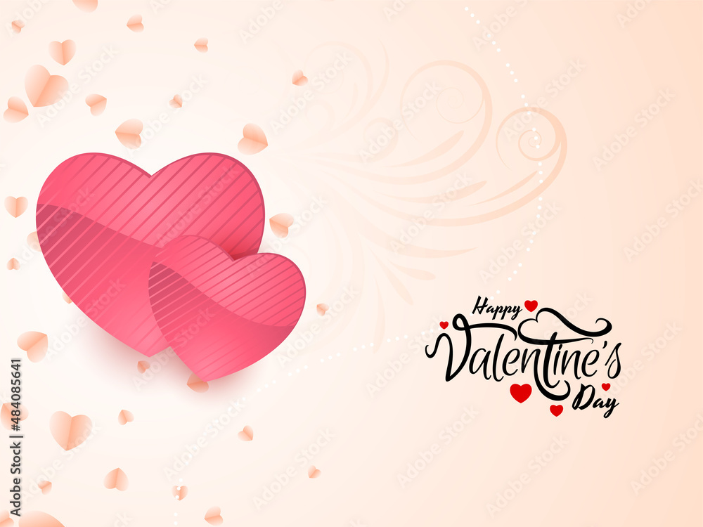 Beautiful Happy Valentines day greeting background design