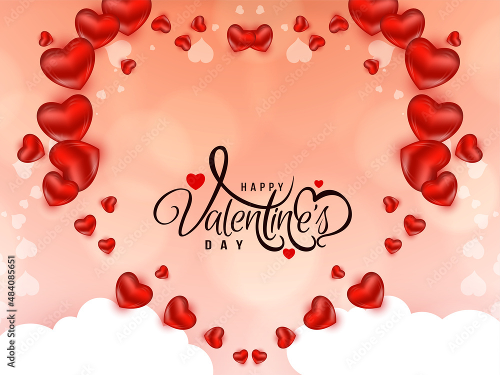 Happy Valentines day stylish love background design
