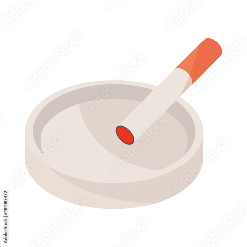 cigarette burning in ashtray