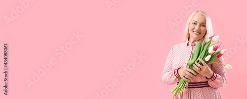 Beautiful mature woman with...