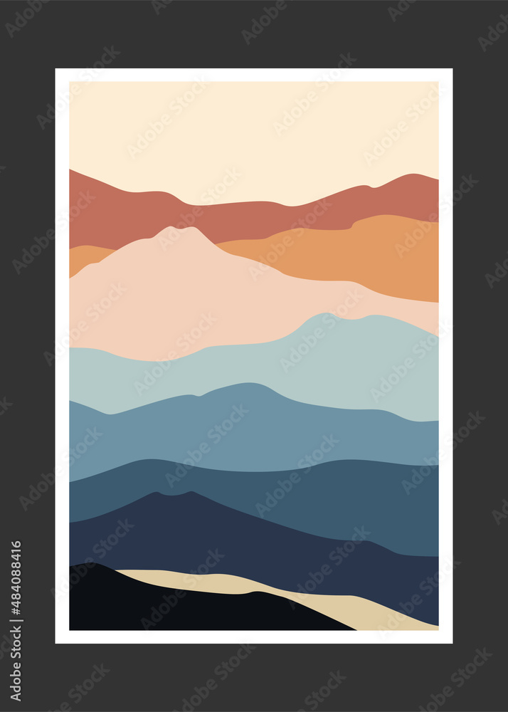 abstract mountain painting, Abstract background, Premium Vector abstract mountain painting, Abstract background, Premium Vector