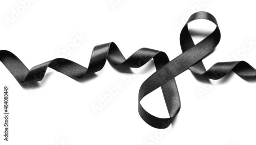 Elegant black satin ribbon ...