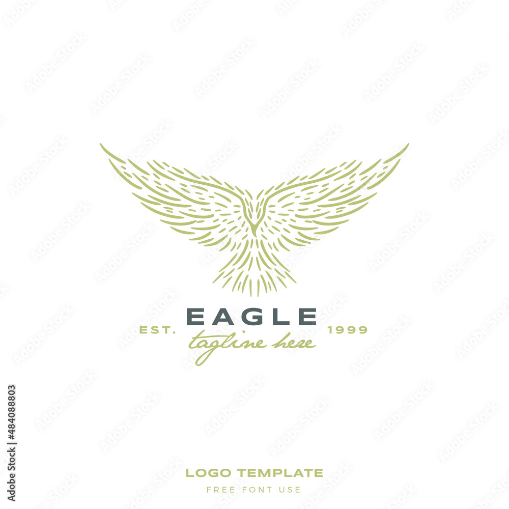 logo eagle animal  premium vector