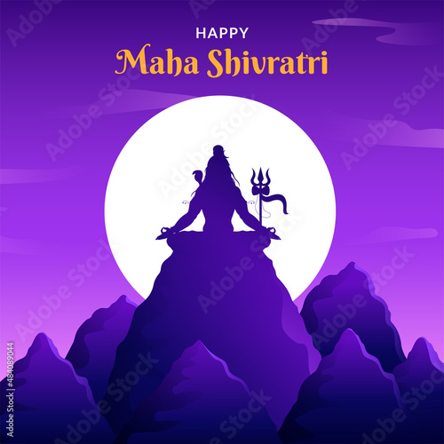 Happy maha shivratri lord shankar trishul damru sheh naag