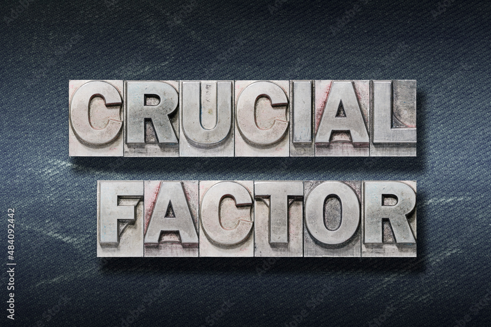 Naklejka premium crucial factor den