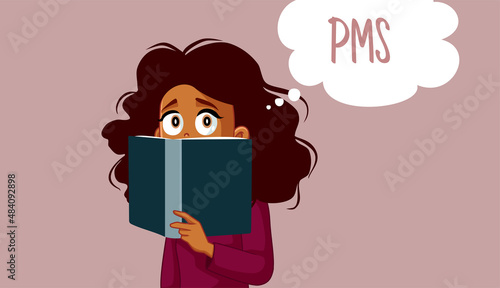 Young Woman Informing Herself About Premenstrual Syndrome