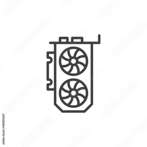 Computer Video Card line icon