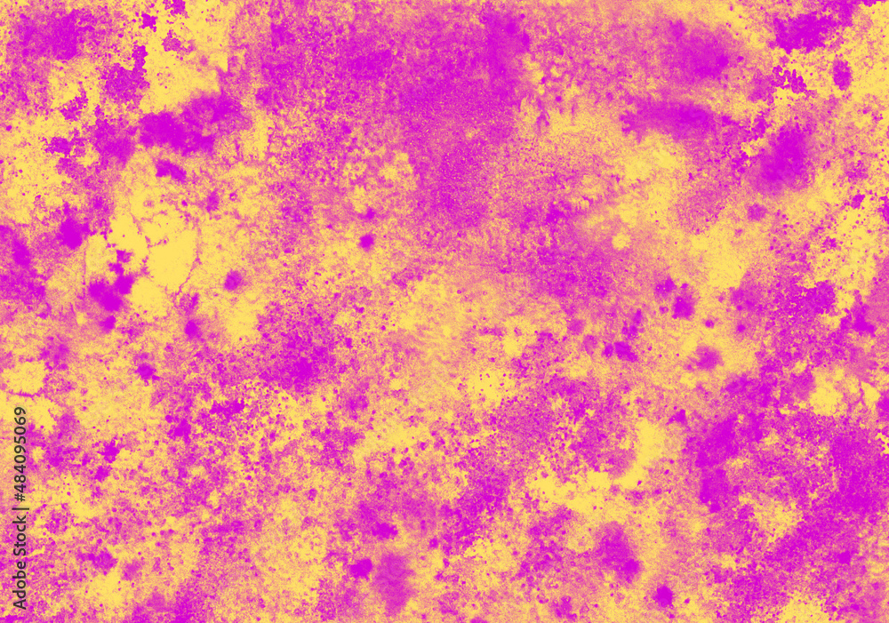 Abstract background. Pink purple and yellow watercolor texture.