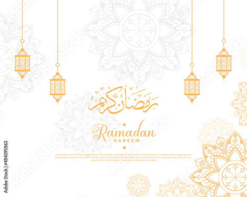 Elegant Ramadan backgrounds vector, Ramadan Kareem Arabic pattern background
