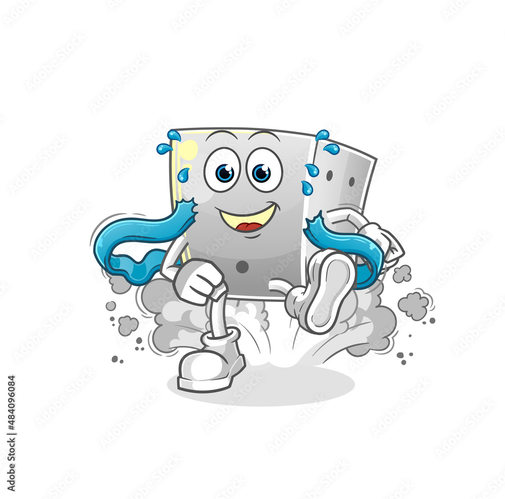 dice runner character. cartoon mascot vector dice runner character. cartoon mascot vector