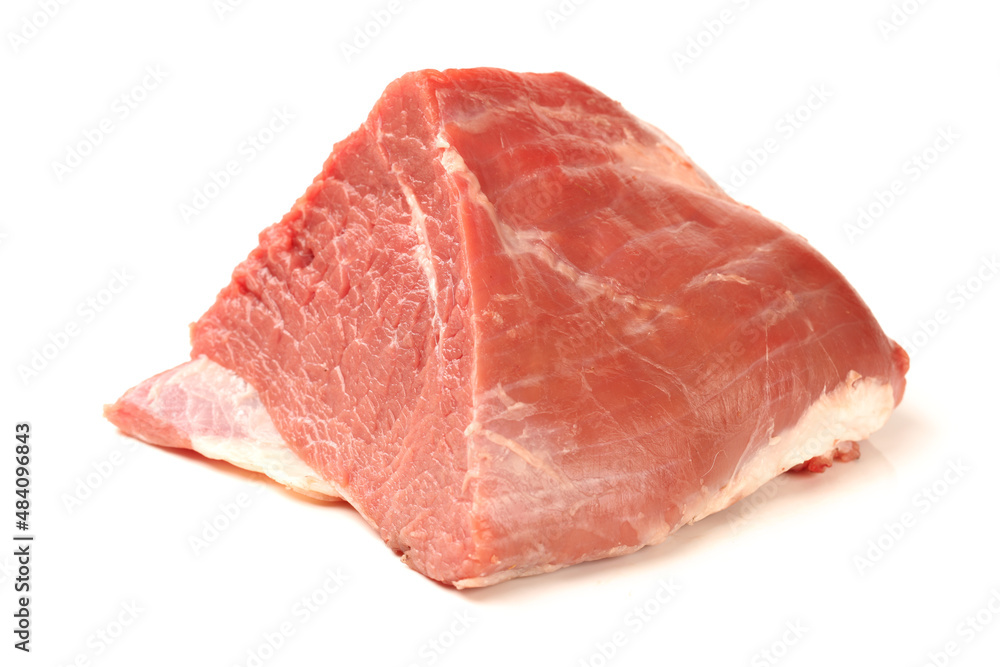 Fresh raw beef steak with rosemary isolated on white background Fresh raw beef steak with rosemary isolated on white background